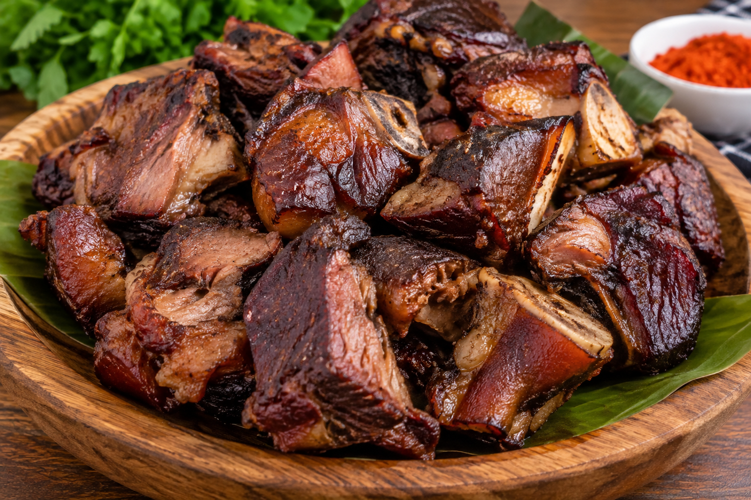 Smoked goat meat